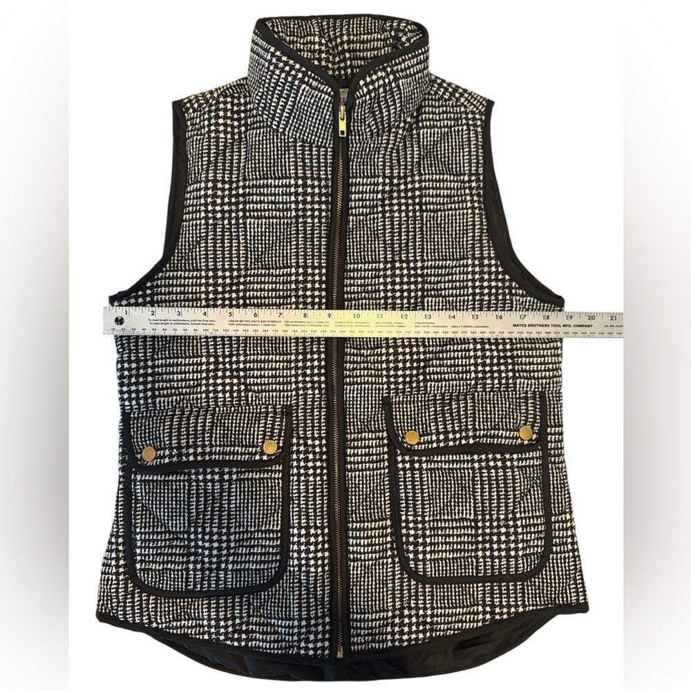 Cambridge Dry Goods Women’s Black and White Houndstooth Vest - Size Med - NWOT - Picture 7 of 8